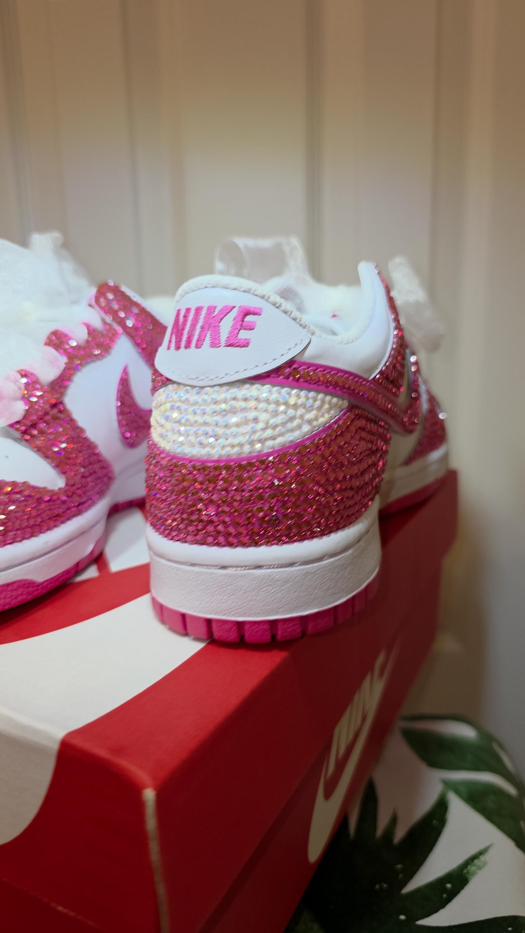 Built to Turn Heads! YOUTH Custom Sneakers- PINK Dunks (Laser Fuchsia)