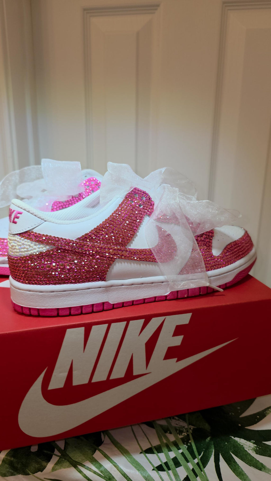 Built to Turn Heads! YOUTH Custom Sneakers- PINK Dunks (Laser Fuchsia)