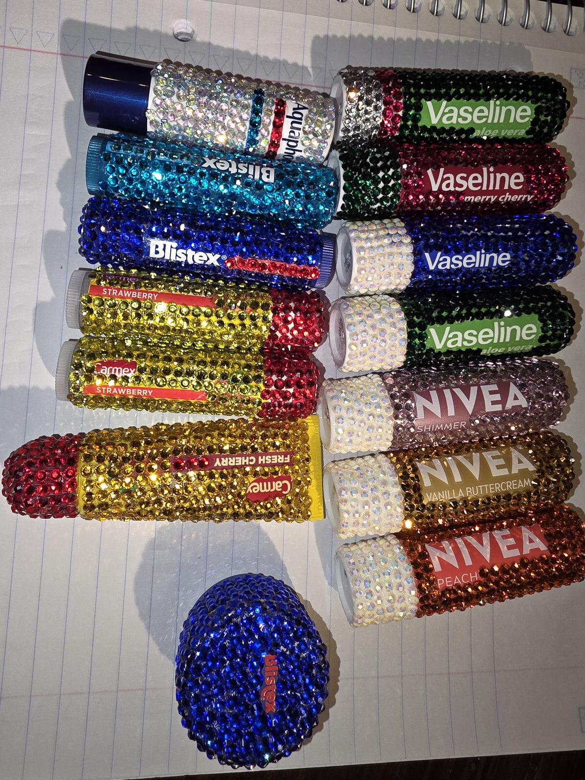 SPARKLE STICKS Carmex, Vaseline, Nivea, Aquaphor, Blistex, O'Keefs