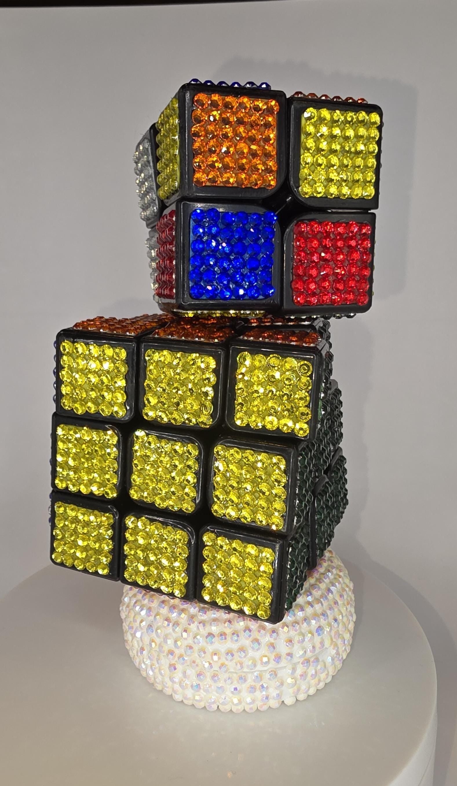 Rhinestone Retro Rubik's Cubes