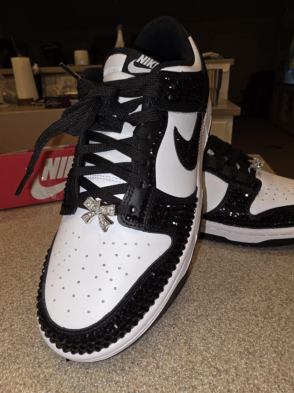 Custom Sneakers- ADULT Panda Dunks