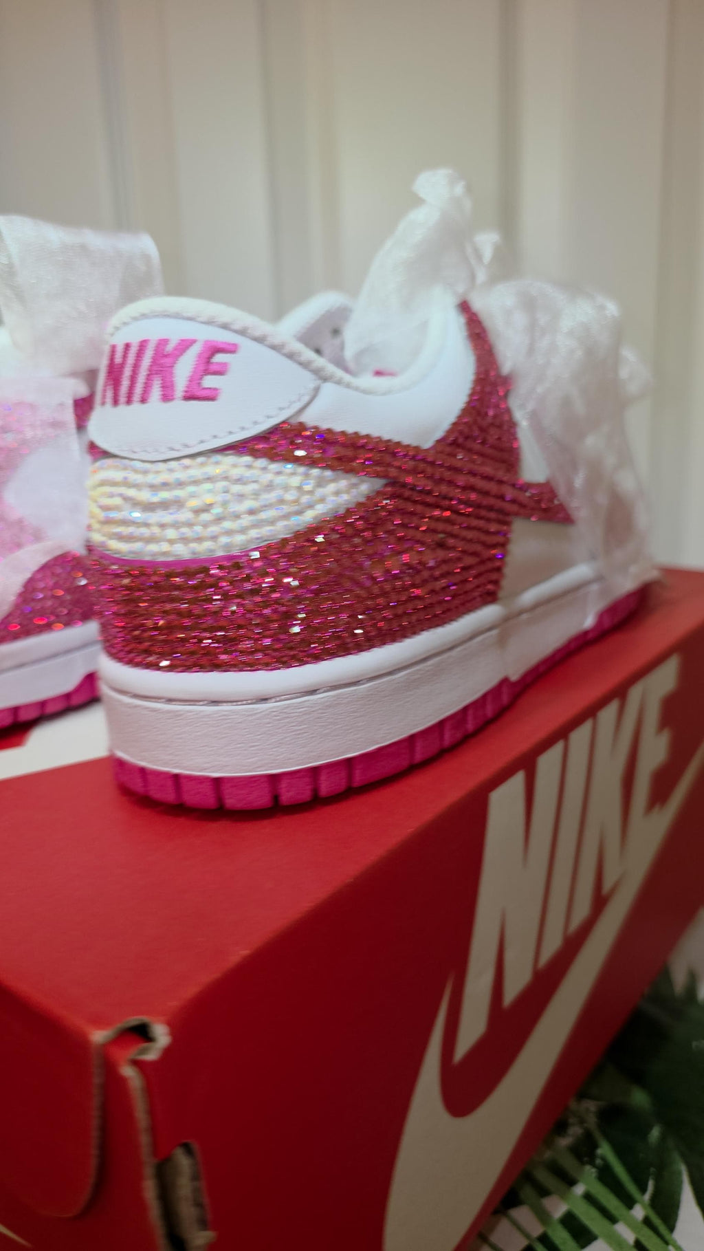 Built to Turn Heads! YOUTH Custom Sneakers- PINK Dunks (Laser Fuchsia)