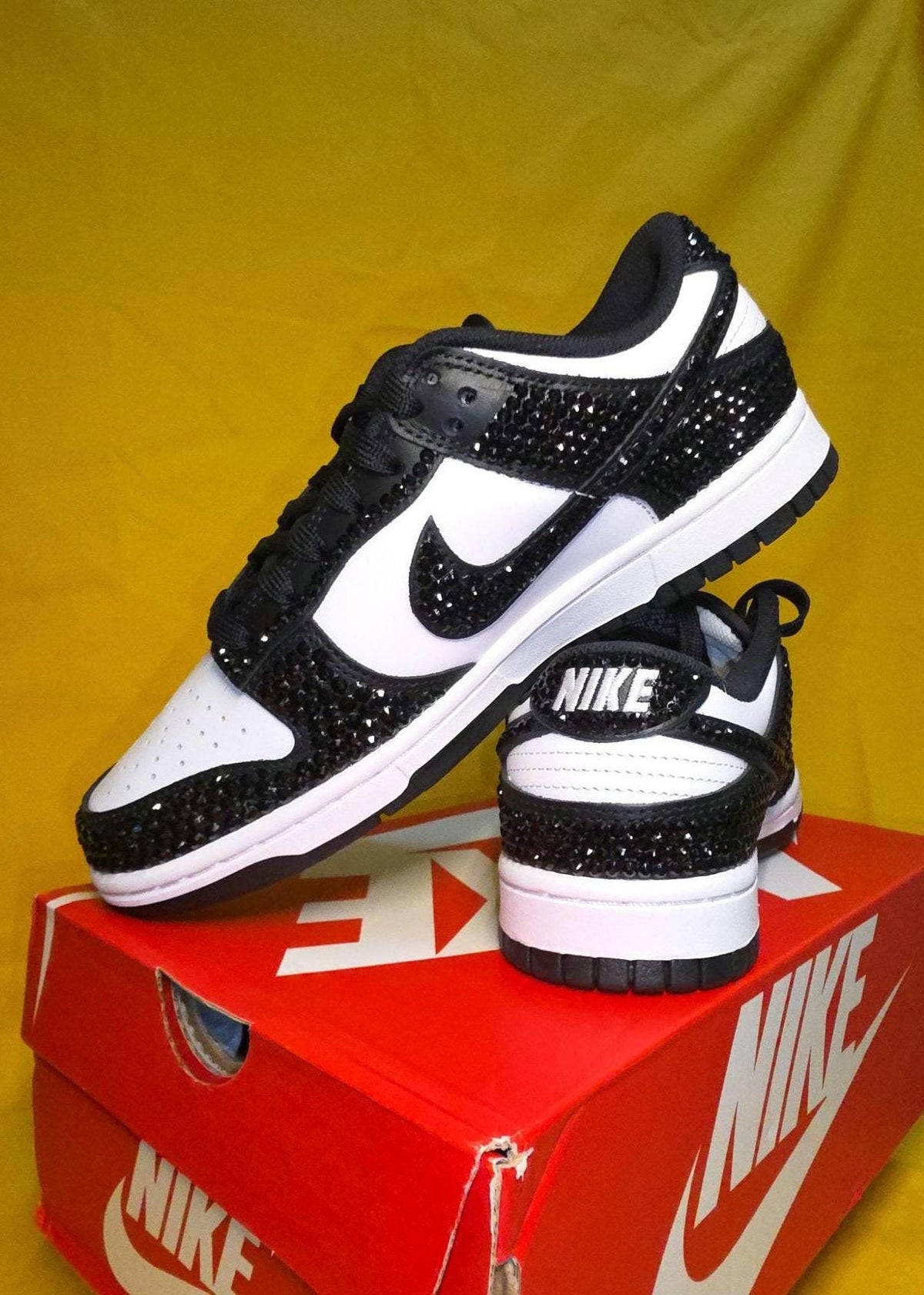 Custom Sneakers- ADULT Panda Dunks